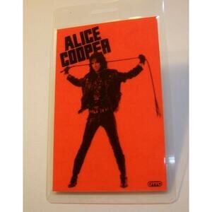 Alice Cooper Original 1991 Backstage Concert Pass Hey Stoopid Horror Shock Rock